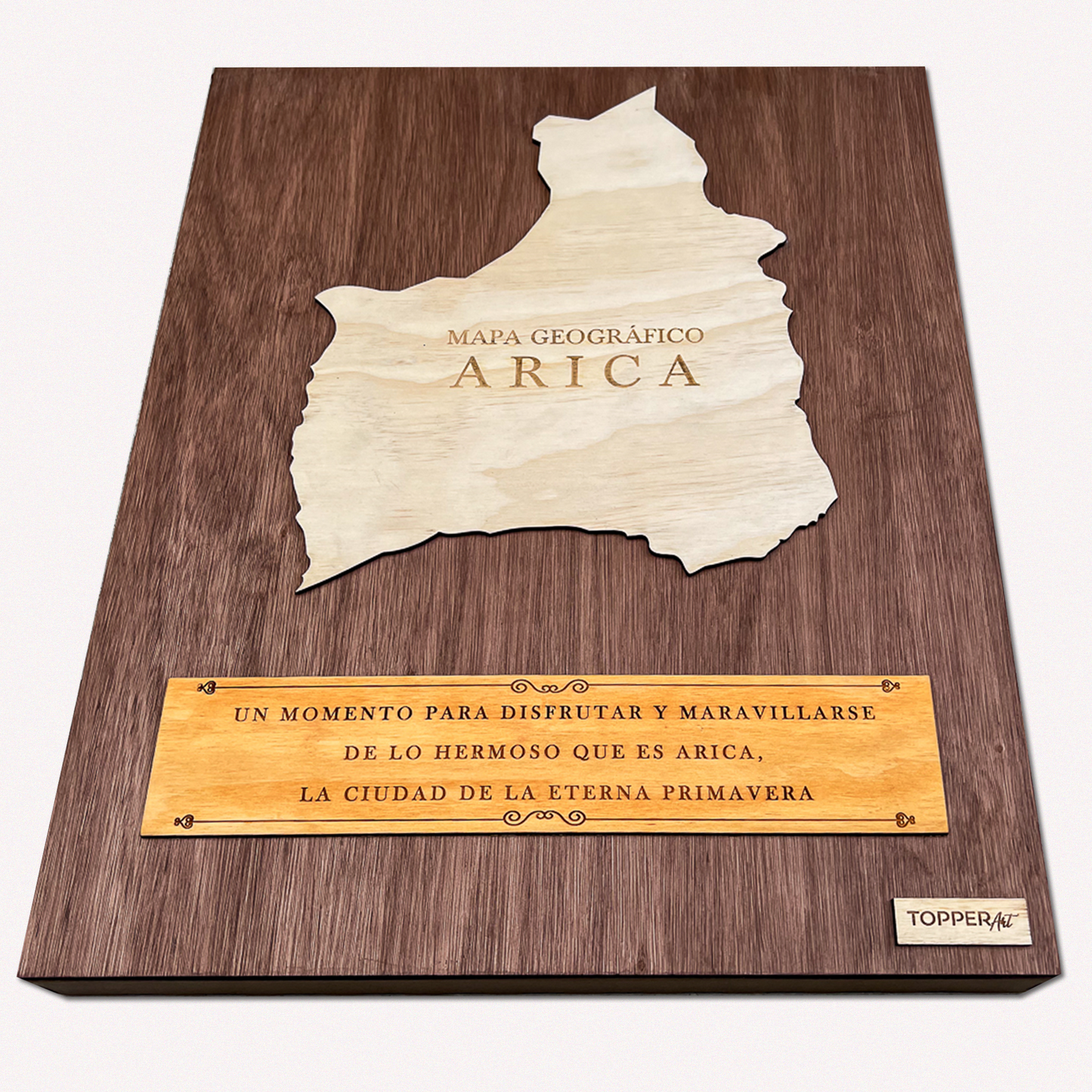 MAPA REGIÓN DE ARICA GEOGRÁFICO DE MADERA 3D