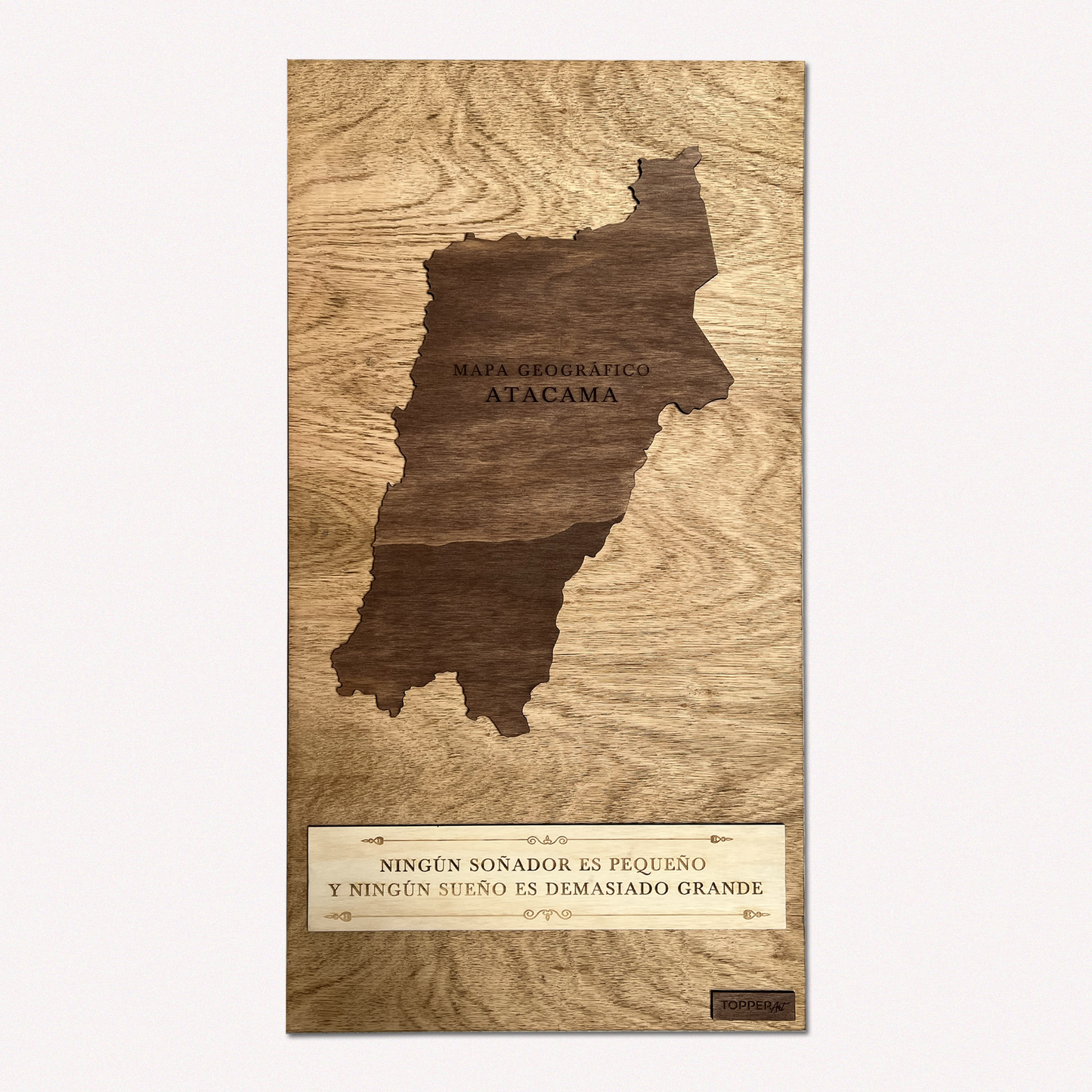 MAPA REGIÓN DE ATACAMA GEOGRÁFICO DE MADERA 3D