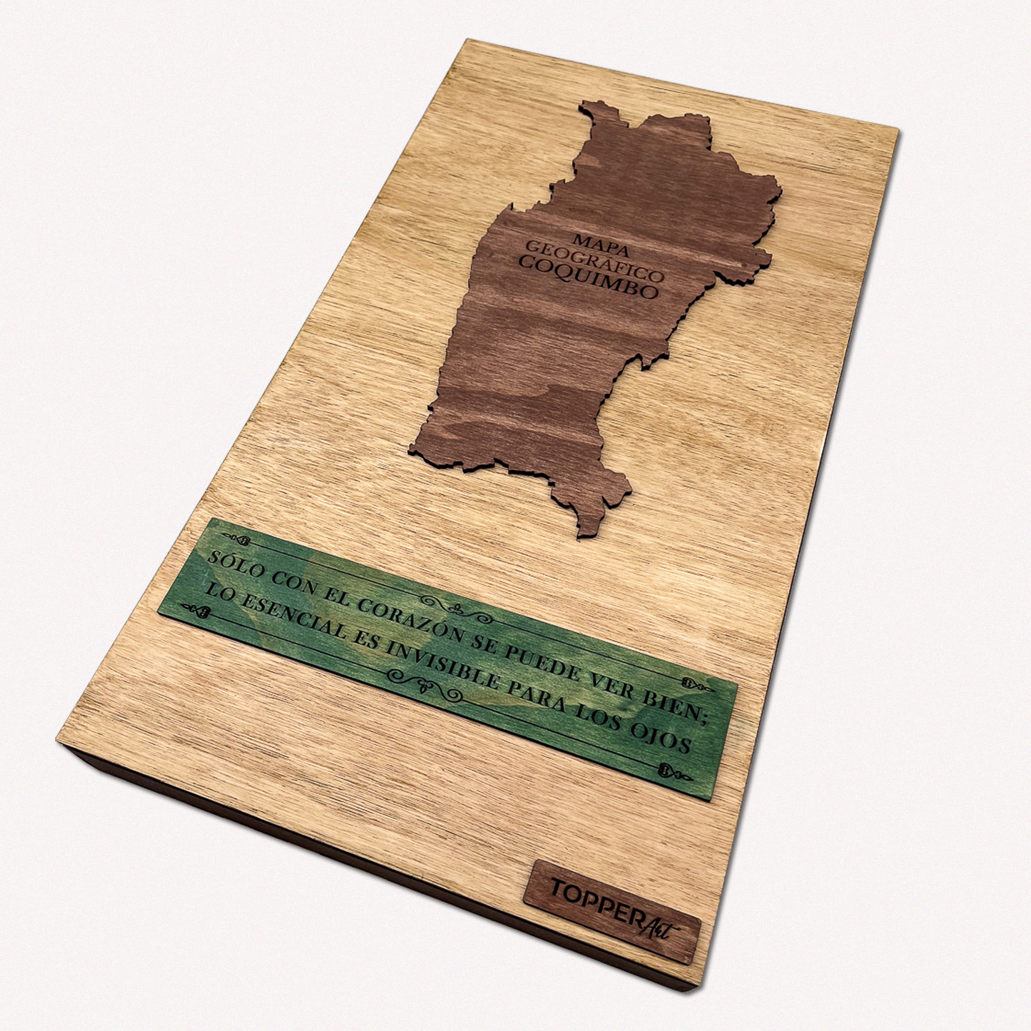 MAPA REGIÓN DE COQUIMBO GEOGRÁFICO DE MADERA 3D