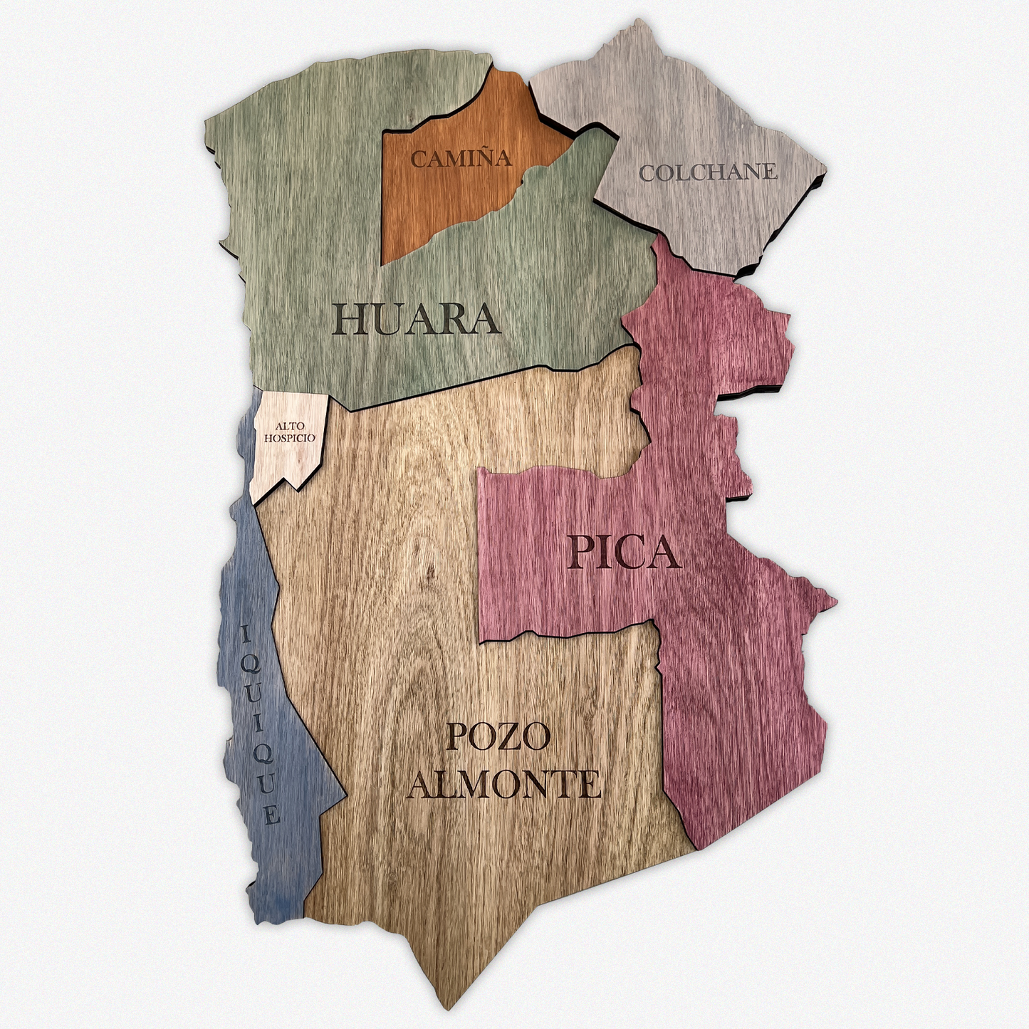 MAPA REGIÓN DE TARAPACÁ DE MADERA 3D
