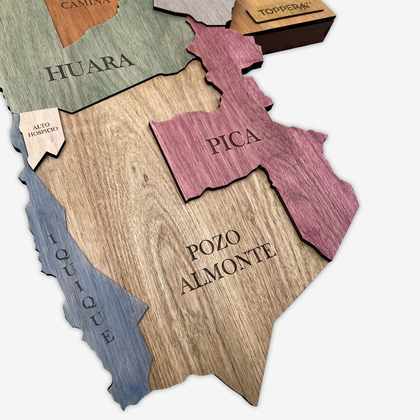 MAPA REGIÓN DE TARAPACÁ DE MADERA 3D