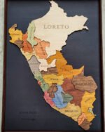 Mapa de Perú de Madera 3D