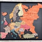Mapa de Europa de Madera 3D
