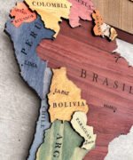Mapa de Sudamérica de Madera 3D - Imagen 2