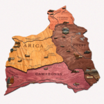 Mapa Región de Arica Geográfico de Madera 3D
