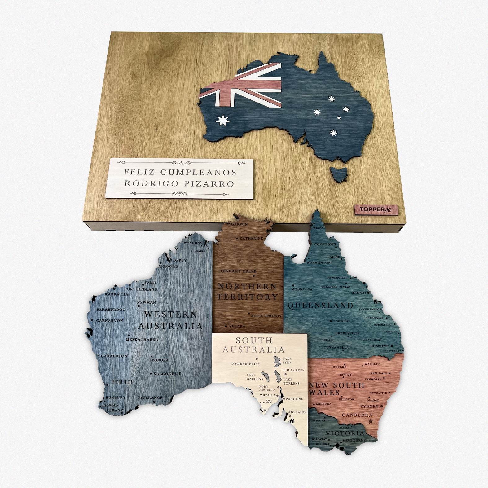 australia4 Mapa de Australia de Madera 3D - Imagen 5