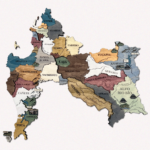 Mapa Región del Bio Bío Geográfico de Madera 3D