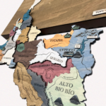 Mapa Región del Bio Bío Geográfico de Madera 3D - Imagen 3