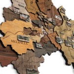 Mapa Región Metropolitana Geográfico de Madera 3D - Imagen 2