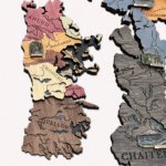 Mapa Región de Los Lagos Geográfico de Madera 3D - Imagen 3