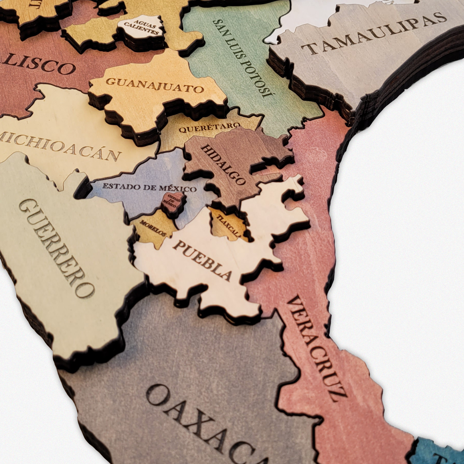 mexico2 Mapa de México de Madera 3D - Imagen 2