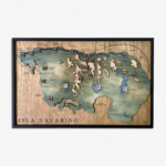 Mapa Isla Navarino de Madera 3D