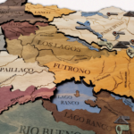Mapa Región de Los Ríos Geográfico de Madera 3D - Imagen 2