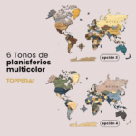 Planisferio Multicolor de Madera 3D - Imagen 5